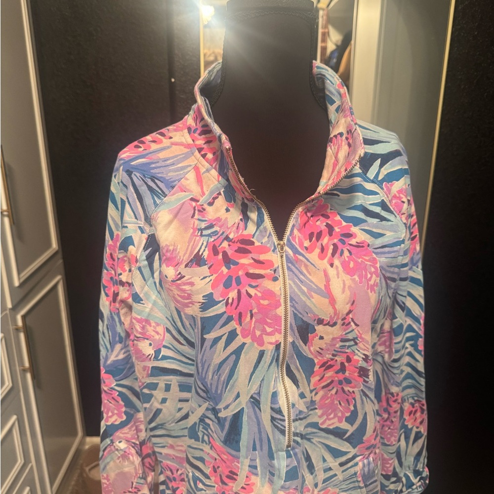 Lilly Pulitzer Pink and Blue Patterned Jacket